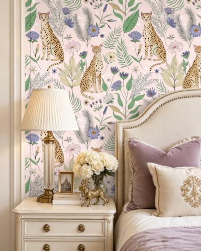 Floralplus Wallpaper Peel and Stick Vintage Pink Floral Wallpaper - Image 4
