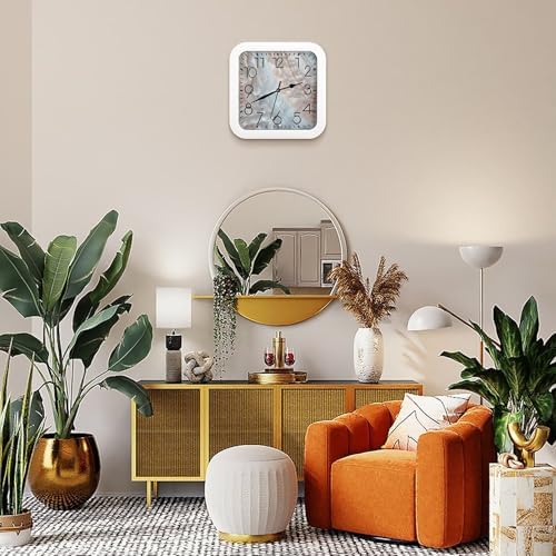 Mother of Pearl Light Square DIY Frame Wall Clock - Image 7
