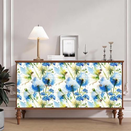 Stickorama Watercolor Blue Poppy Fairy Peel and Stick Wallpaper Self Adhesive - Image 6