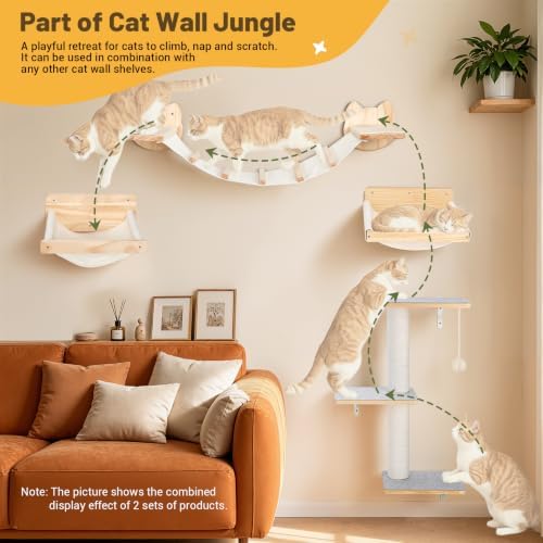 Wall Mounted Cat Shelves Set - Image 4