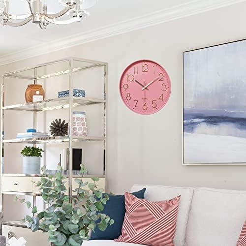 12 in Wall Clock Non-Ticking Quartz Silent Battery Operated Round Clocks Home - Image 5