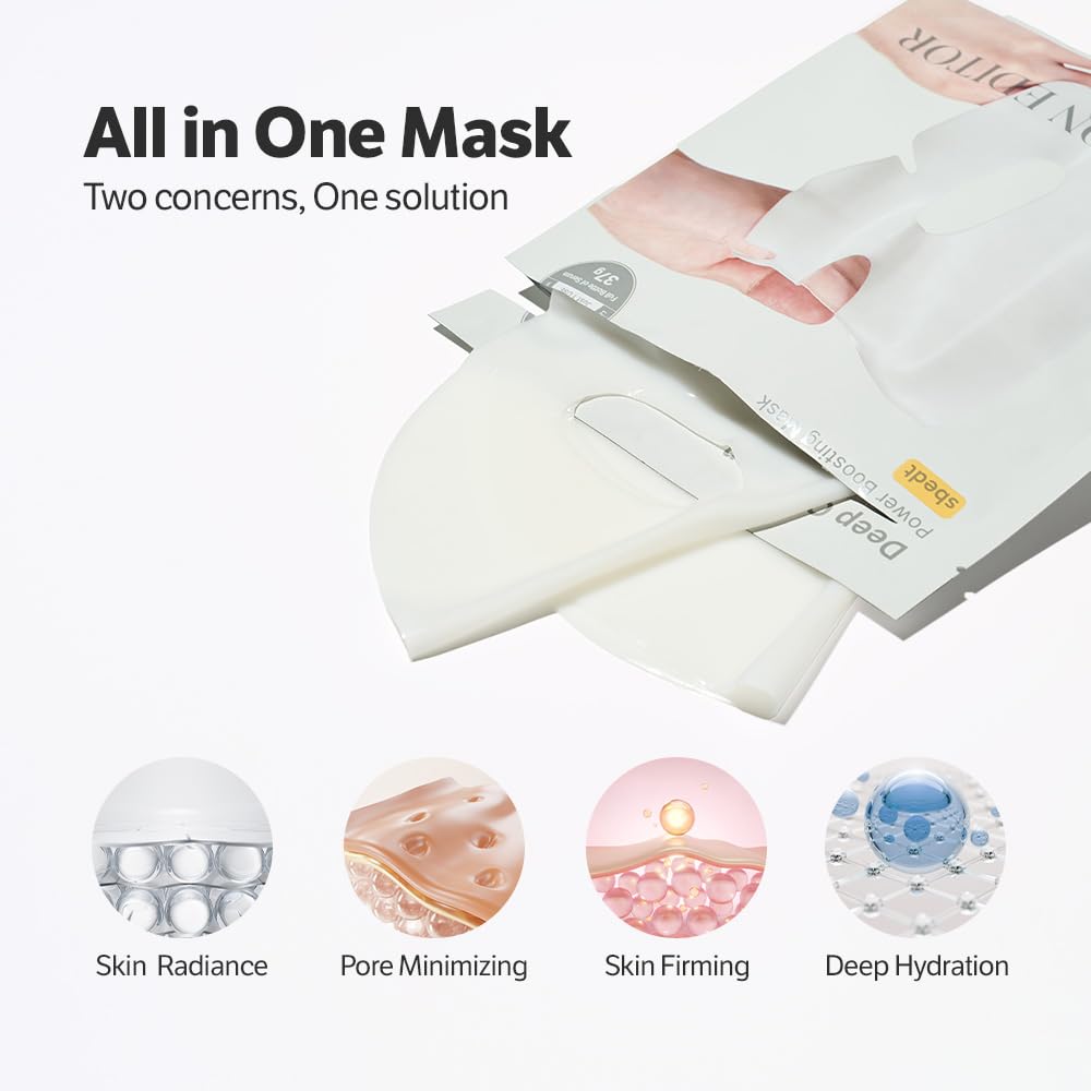 SUNGBOON EDITOR Deep Collagen Overnight mask 37gx17ea | Real Collagen 2,160,000PPB for Elasticity | TikTok Trend Items | Original Hydrating Collagen Face Mask | Korean Skin Care