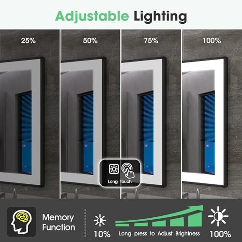 S·BAGNO 40" x 28" LED Bathroom Mirror - Image 5