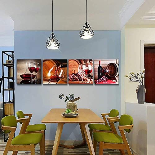 Kitchen Wall Art for dining room Wall Decor Still life wine Fruit goblet Canvas - Image 3