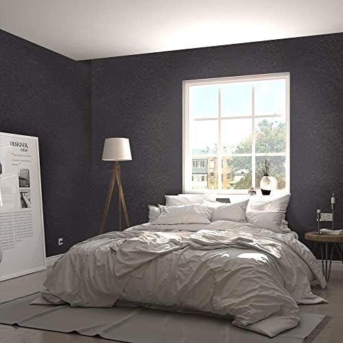 Black Silk Wallpaper Embossed Self Adhesive Peel and Stick Contact Paper - Image 5