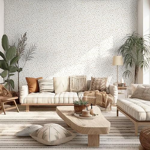 Dimoon 17.3''x177.2'' Peel and Stick Wallpaper Boho Beige Contact Paper Natural - Image 6