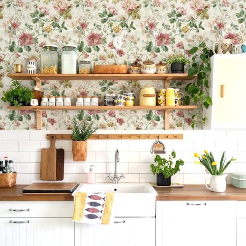 Nukofal Vintage Floral Peel and Stick Wallpaper - Image 3