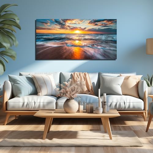 GUGIKA Sun Wall Art for Living Room, Size 48 x 24 Inches - Image 2