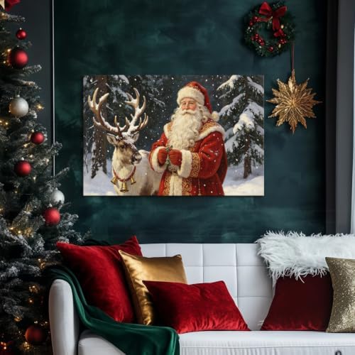 AVANT GARDE CANVAS Christmas Canvas Wall Art, Santa Claus - Image 2