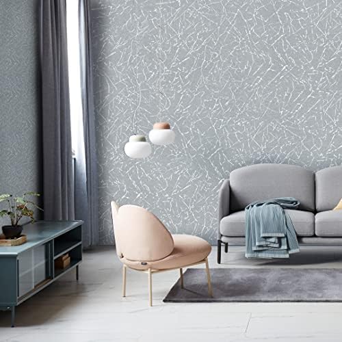 Cohoo Home Gray Wallpaper Peel and Stick Contact Paper Gray Silk 15.7”×197” - Image 5
