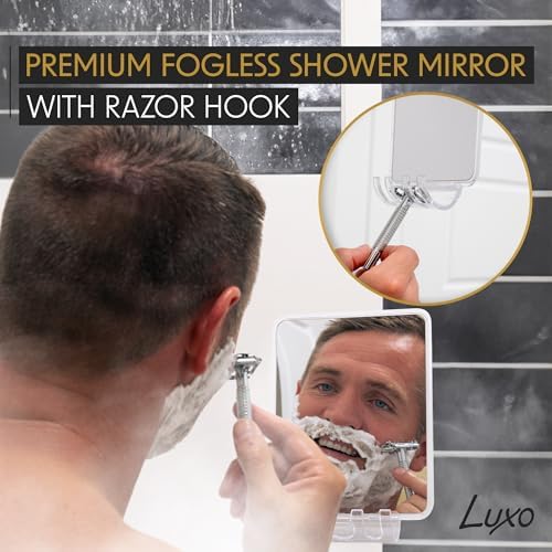 Luxo Shower Mirror Fogless for Shaving, Shower Shaving Mirror - Image 2