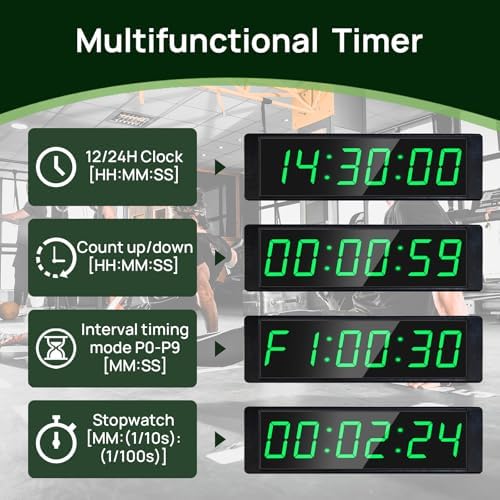 YZ Gym Timer Clock for Home Gym, Fitness Timer - Image 2