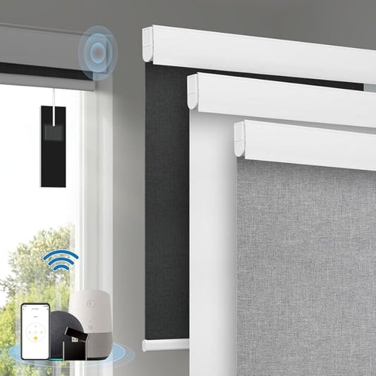 Motorized Blinds with Remote, Cordless Smart Blinds with Valance Cover by Enjoyyoursmartlife