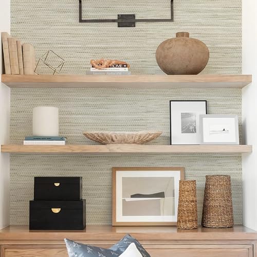 Rugreat Textured Grasscloth Wallpaper Peel and Stick 120inL 17.3inW - Image 5