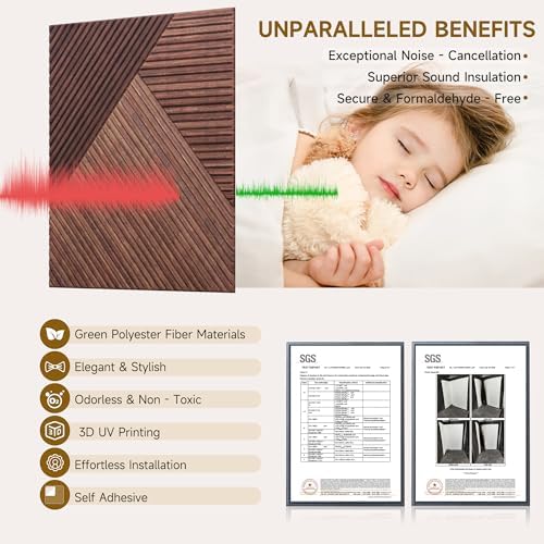 Acoustic Wall Panels, 6 Pack, 23.6"x23.6" - Image 3