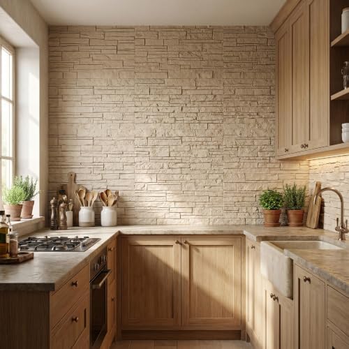 VooBang 3D Stacked Ledger Stone PU Wall Panels - Image 7