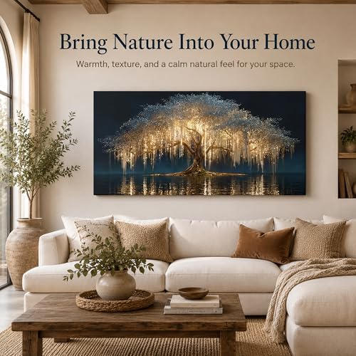 MBFKVFE Large Tree of Life Canvas Wall Art, 20x40 Inch - Image 2