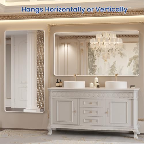 WEER White Bathroom Vanity Mirror 72x36 Inch - Image 5