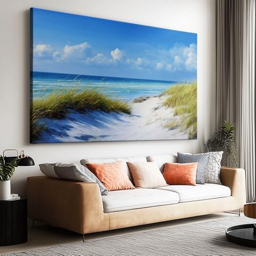 Large Canvas Wall Art Peaceful Beach Landscape Quality Picture Prints by Unknown