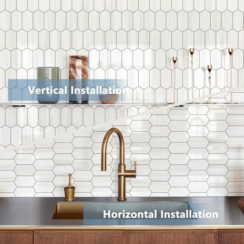 Vamos Tile Long Hexagon Peel and Stick Backsplash Tile - Image 2