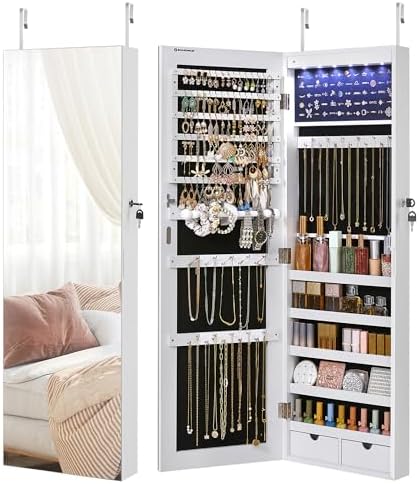 SONGMICS Mirror Jewelry Cabinet Armoire, Wall or Door Mounted by SONGMICSbySONGMICSHOME