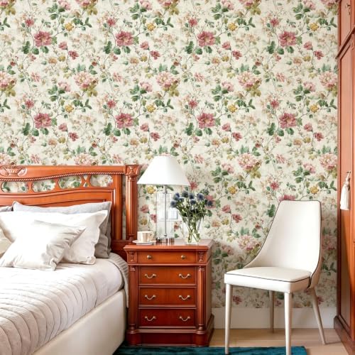 Nukofal Vintage Floral Peel and Stick Wallpaper - Image 5