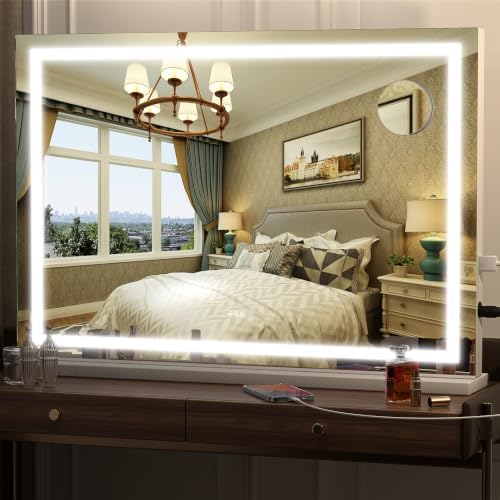 Hasipu Vanity Mirror with Lights, Lighted Makeup Mirror with Dimmable 3 Modes by Whatssuitableisthebest