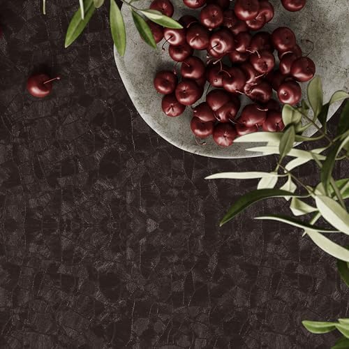 Abyssaly Brown Peel and Stick Wallpaper Modern Textured Embossed Wall Paper - Image 3
