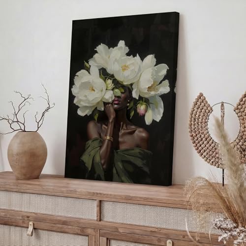 Black People Canvas Wall Art Modern Oil Painting Poster 16x24 Inch Framed - Image 3