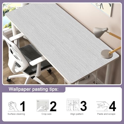Light Purple Grasscloth Peel and Stick Wallpaper Fabric Wallpaper 15.7" x 472" - Image 7