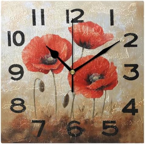 8 Inch Square Wall Clock by Peystean