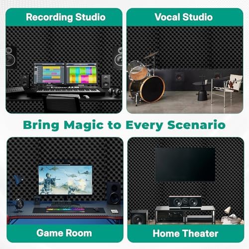 soundproof Foam Panels for Walls, Foam Acoustic Panels 48"×24"×2" Sound - Image 5