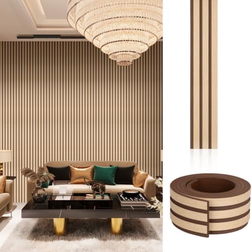 Peel and Stick Oak Slat 3D Wall Panels 4"x98" by WalDecoo