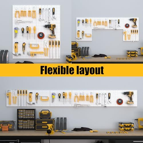 Spampur Peg Board, 6 Pack Metal Pegboard Panels - Image 5