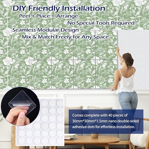 PINWELIFE® Acoustic Art Tiles – 8-Pack 12"x16" Sound Absorbing Panels, Seamless - Image 3