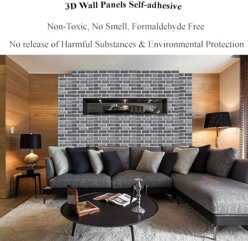 3D Wall Panels Peel and Stick 10 PCS PVC Brick Stone Wallpaper - Image 3