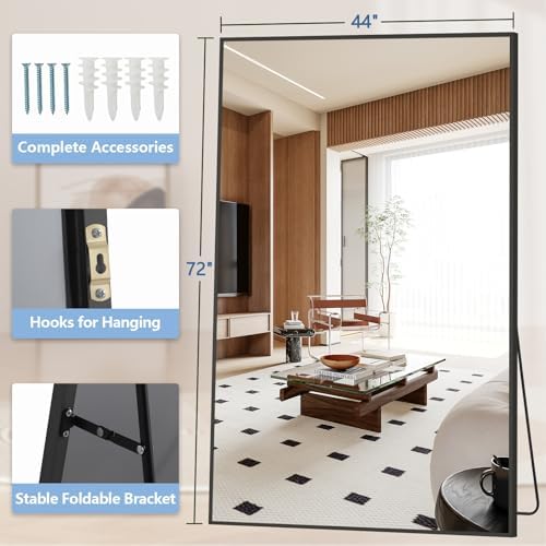 MirrMuse Large Mirror Full Length 72"X44", Oversized Floor Mirror - Image 5