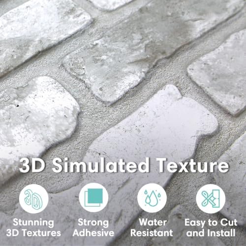 Commomy 3D Peel and Stick Faux Brick Wall Panels - Image 2