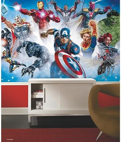 Marvel Avenger Gallery Art Blue Peel and Stick Wall Mural by RoomMates - Image 2