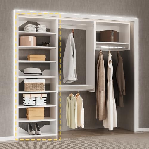 Short Tower Closet Unit, Modular Closet System, Wood Closet System Organizer - Image 2