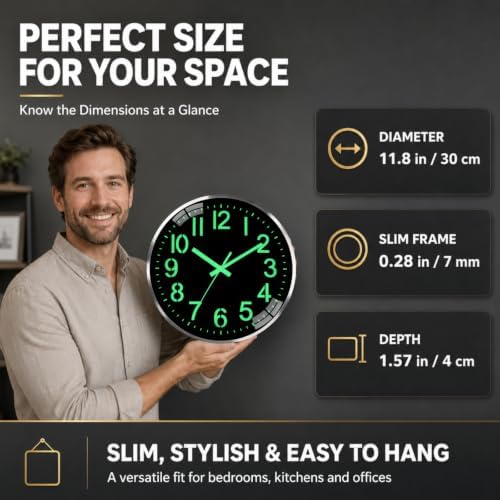 12inch wall Clock, accuratetimekeeping - Image 2