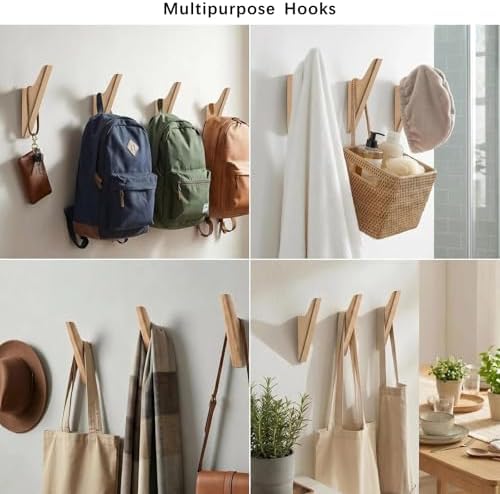 Natural Wood Wall Hooks - Image 5