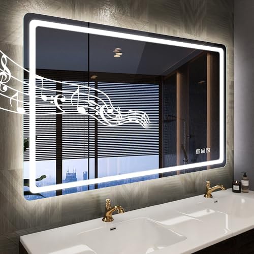 STARLEAD 40"x28" Bluetooth LED Bathroom Mirror by STARLEAD