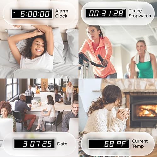 Ivation Oversized Digital Wall Clock - Image 3