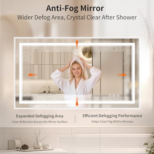 36"x40" LED Bathroom Mirror - Image 5