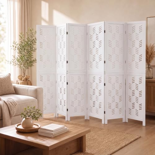 GIANTEX 6 Panel Folding Room Divider, Wood Privacy Screen - Image 4