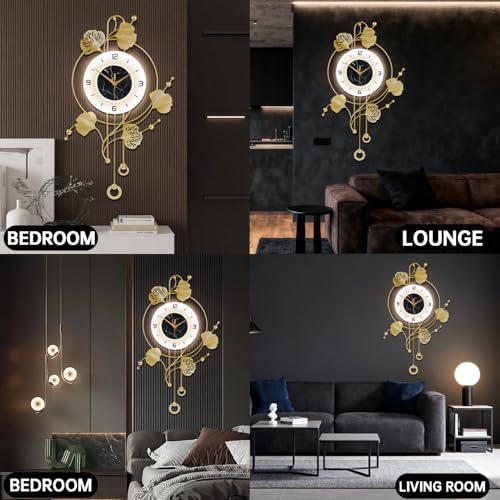 Wall Clock with Light, Large Decorative Clock - Image 4
