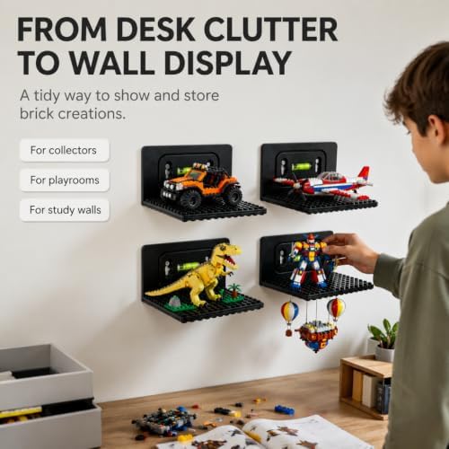 6 PCS Building Blocks Display Shelf Wall Mounted - Image 6