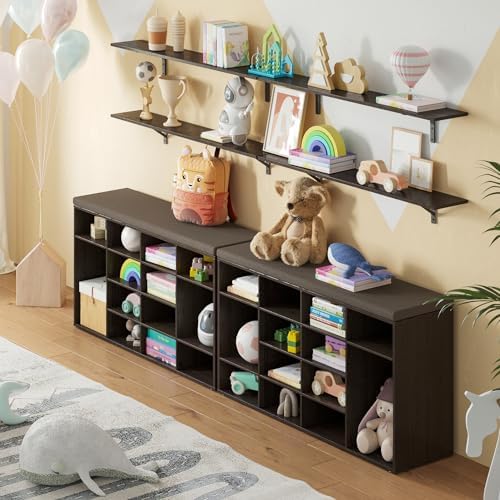 DINZI LVJ Long Wall Shelves, 55.1Inch Wooden Floating Shelves - Image 6