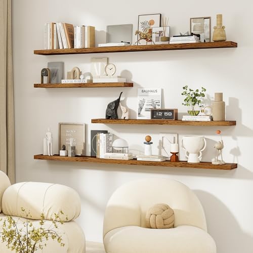 Dreamland Floating Shelves, 20Inch Rustic Wooden Wall Shelves - Image 6